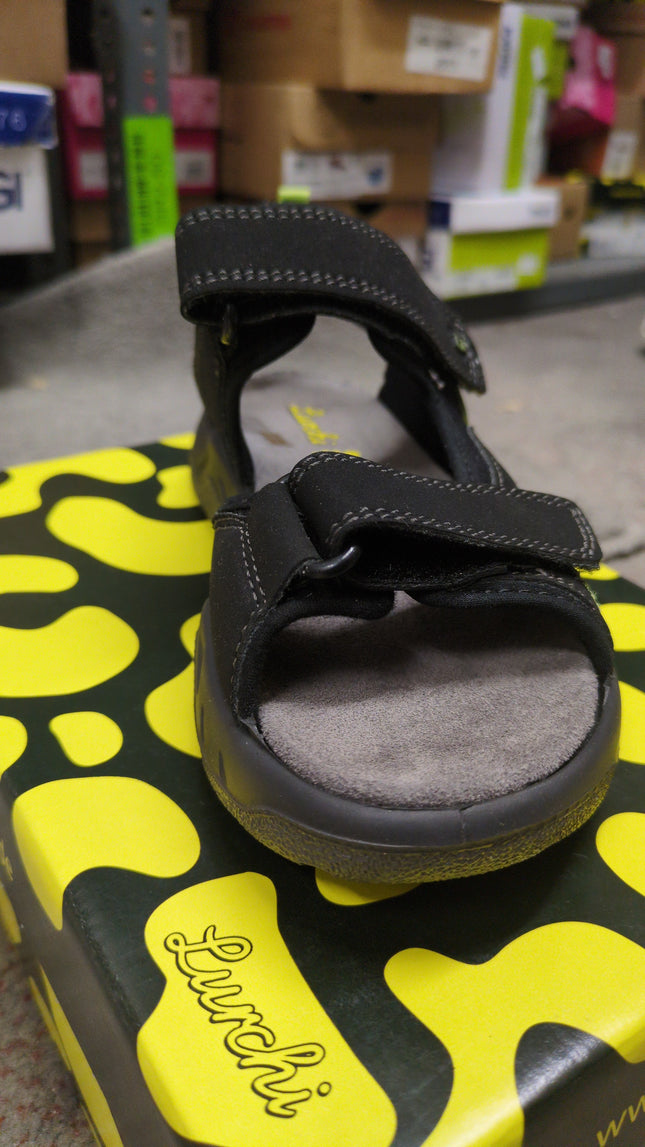 Lurchi Onny Tecbuk PU Sandals - Black