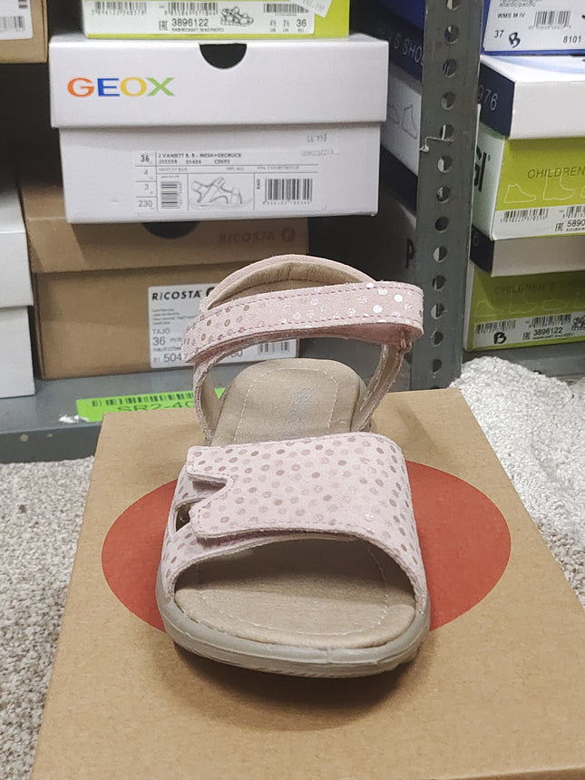 Ricosta Girls’ Leather Kids Sandals- Pink