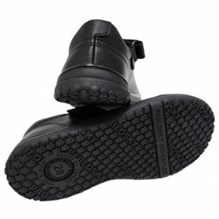 LEADER TECH NEGRO BLACK WOMEN’S LEATHER SHOE