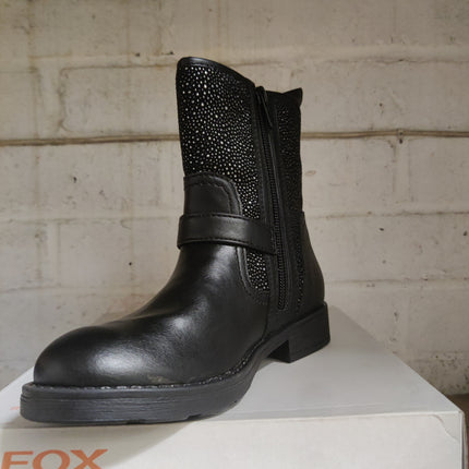 Geox J Casey G.K Synthetic Girls' Leather Shoes - Black