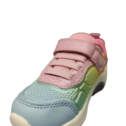 Geox J Fadinlight C PR Lycra and Geobuck Shoes - Pink/Multicolor