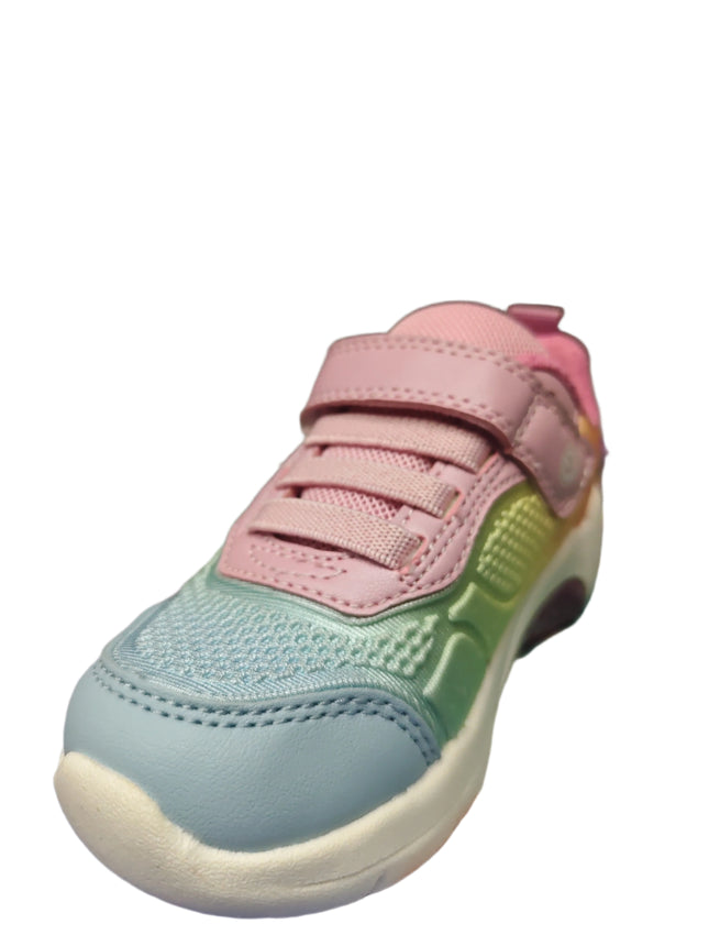 Geox J Fadinlight C PR Lycra and Geobuck Shoes - Pink/Multicolor