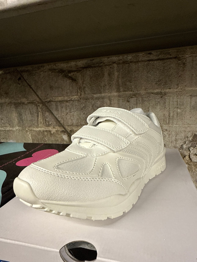 Geox J Pavel Boys’ Synthetic Trainers – White