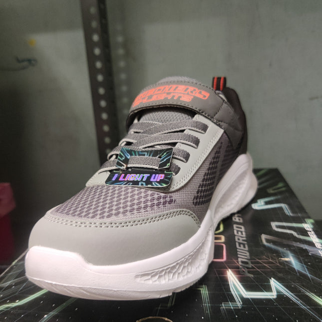 Skechers S-Lights: Krendox Kids Shoes - Charcoal/Grey