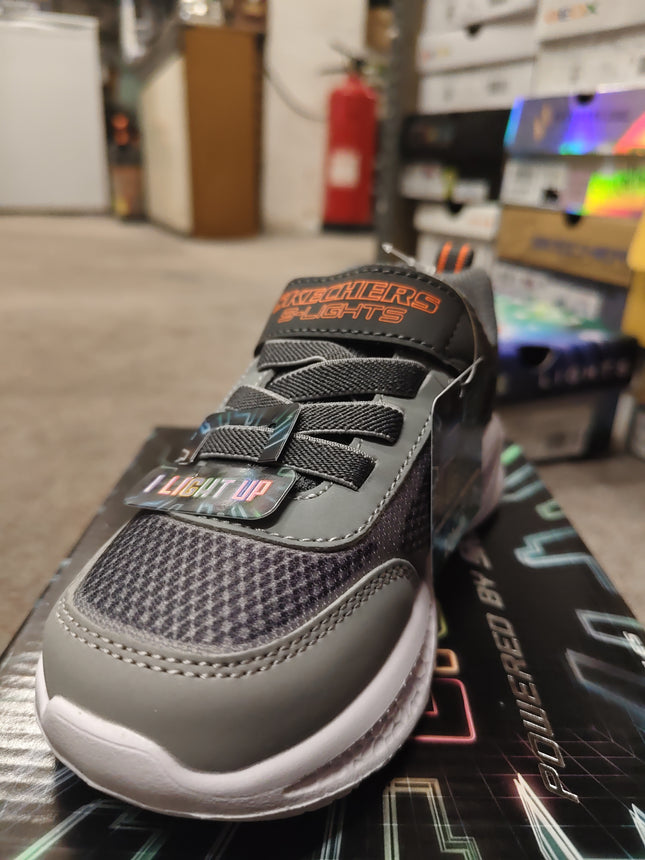 Skechers Lights Krendox Kids Shoes - Charcoal/Gray