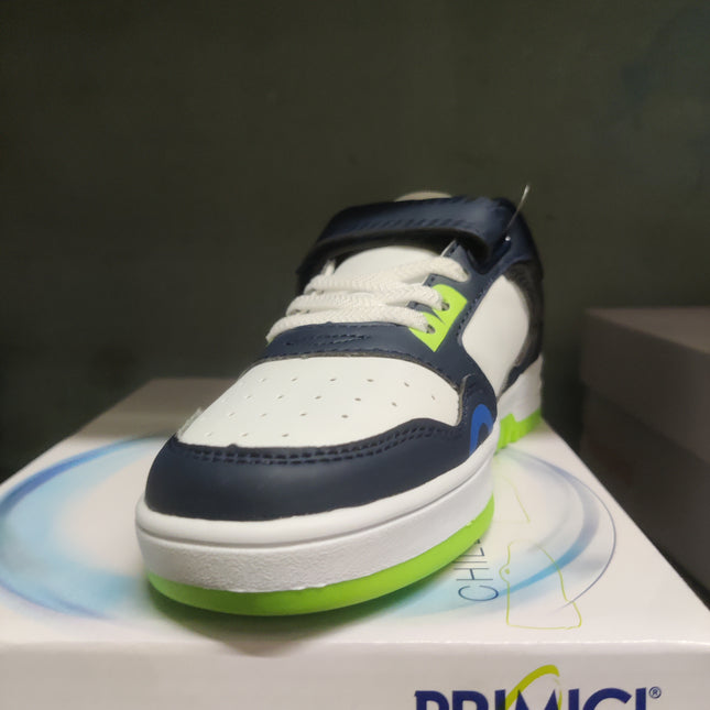Primigi Children’s Leather Kids Shoes - Navy Blue/White/Green