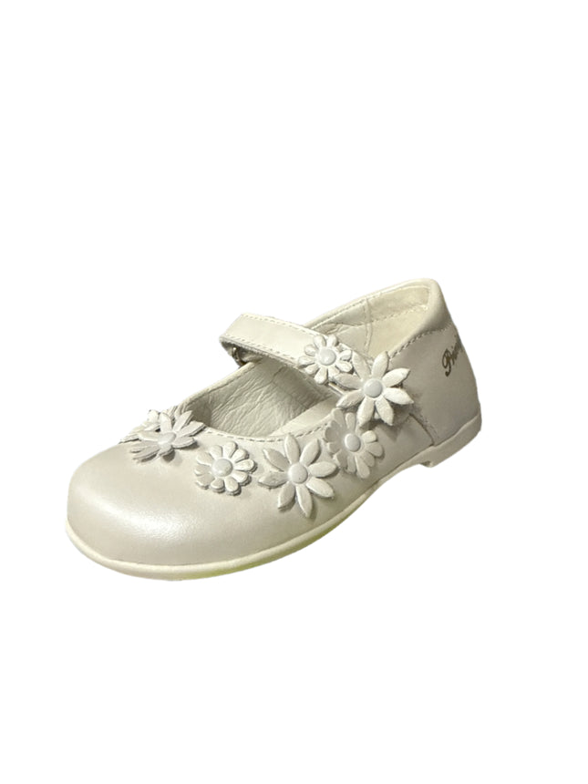 Primigi Girls' Nappa Perlata Leather Kids Shoes - White