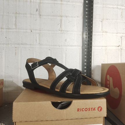 Ricosta Girls' Birte Mittel Sandles - Schwarz