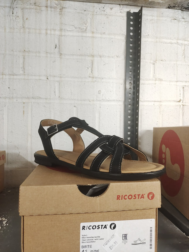 Ricosta Girls' Birte Mittel Sandles - Schwarz