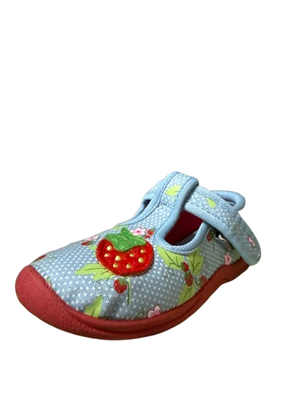 Start-Rite Girls’ Strawberry Cream Kids Shoes - Blue/Canvas