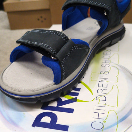 Primigi Boys’ Leather Sandals- Blue/White/Black