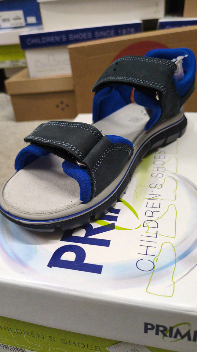 Primigi Boys’ Leather Sandals- Blue/White/Black