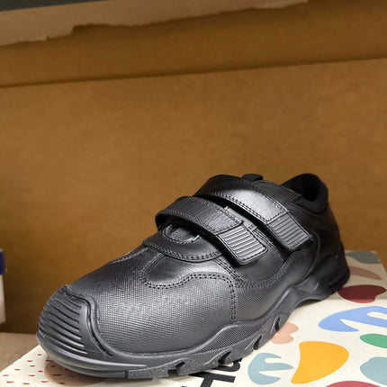 Hush Puppies Troy Senior Kids' Leather Shoes - Black