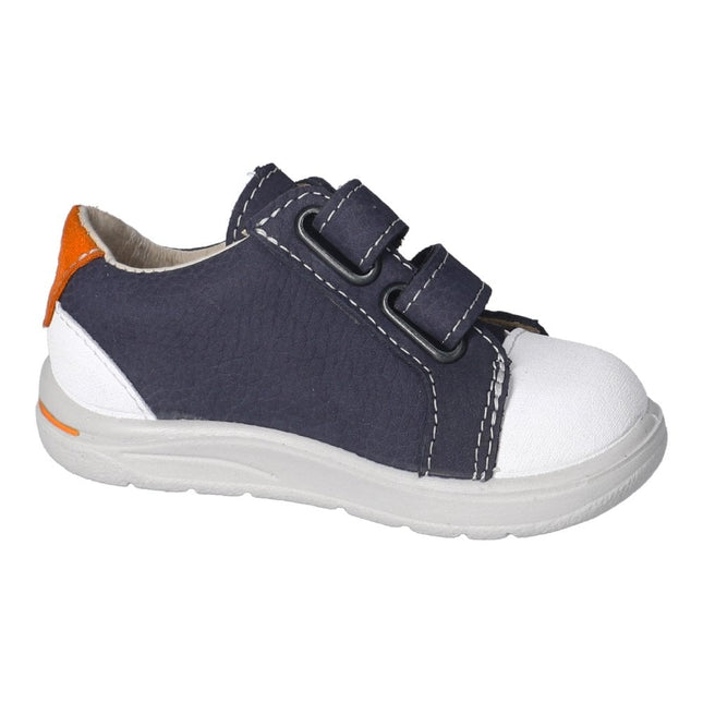 Ricosta Nippy Navy/Orange Classic Kids Double Strap Trainer Shoes