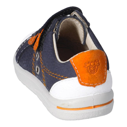 Ricosta Nippy Navy/Orange Classic Kids Double Strap Trainer Shoes