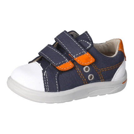 Ricosta Nippy Navy/Orange Classic Kids Double Strap Trainer Shoes