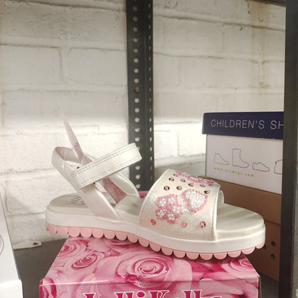 Lelli Kelly Girls’ Cressida Sandals- White/Pink