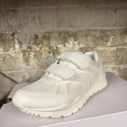 Geox J Pavel Boys’ Synthetic Trainers – White