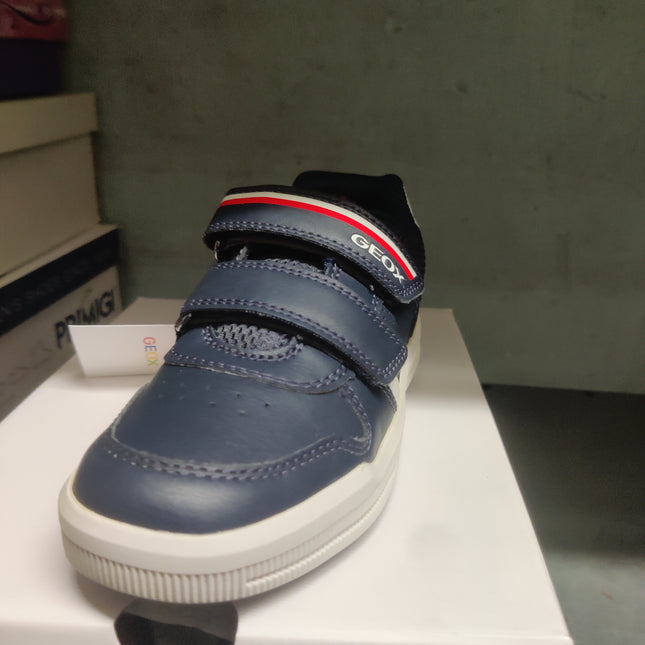 Geox Boys’ Leather Kids Shoes - Navy/red